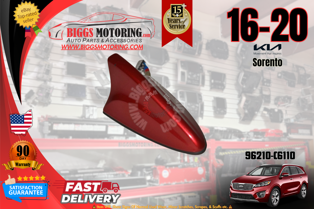Cooling Fan Assembly For 2016-2020 Kia Sorento - Single Fan Radiator Replacement (Part #KI3115145), 1-Year Warranty