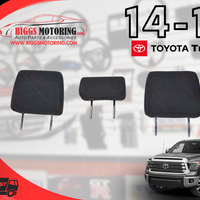 2014-2018  Toyota Tundra Rear  Passenger Complete Headrest Set Black Cloth