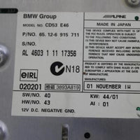 2002-2006 BMW 325I Am Fm Business Cd Player Radio 65.12-6 915 711 - BIGGSMOTORING.COM