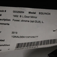 2011-2014 CHEVY EQUINOX DRIVER SIDE POWER DOOR MIRROR CHROME