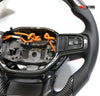 Fits 19-20 Dodge Ram Custom Carbon Fiber & Leather Flat Bottom Steering Wheel