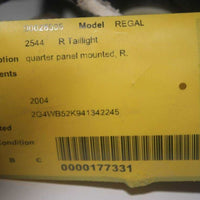 1997-2004 BUICK REGAL RIGHT PASSENGER SIDE TAIL LIGHT  28505 - BIGGSMOTORING.COM