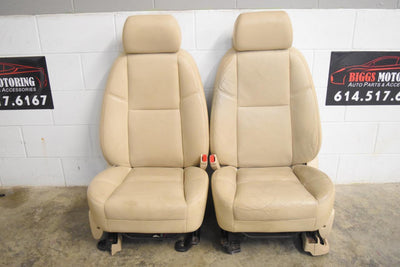2007 - 2014 Suburban Escalade Taho Yukon Cashmere Leather Front Seats Oem