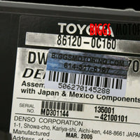 2005-2007 Toyota Sienna Sequoia JBL Radio Navigation Cd Player 86120-0C160 - BIGGSMOTORING.COM