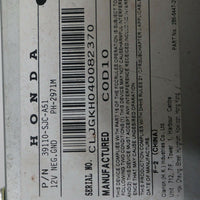 2009-2014 Honda Ridgeline Navigation Radio Display Screen 39110-SJC-A51