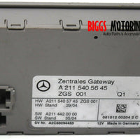 2003-2006 Mercedes Benz W211 E320 Central Gateway Control Module A 211 540 56 45 - BIGGSMOTORING.COM