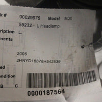 2004-2006 ACURA MDX LEFT DRIVER SIDE HEADLIGHT 29975 - BIGGSMOTORING.COM