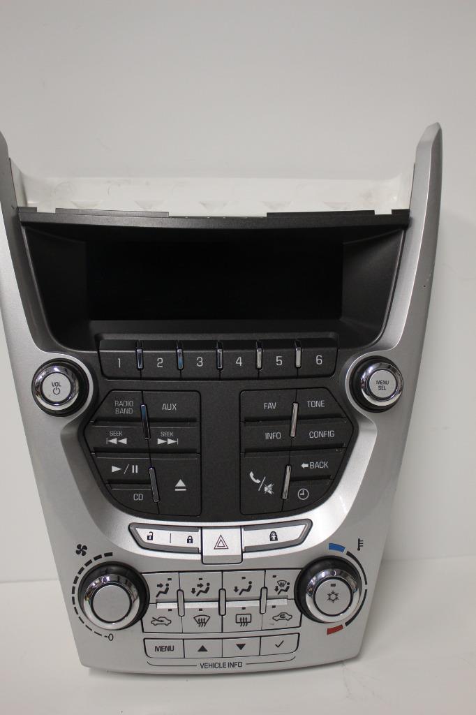 2010-2012 CHEVY EQUINOX RADIO FACE PLAYER W/ CLIMATE CONTROL 20878036