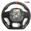 Fits 19-20 Dodge Ram Custom Carbon Fiber & Leather Flat Bottom Steering Wheel