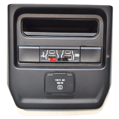 19-22 Oem Dodge Ram 1500 Center Console Back Storage Trim with Usb Power Outlet - BIGGSMOTORING.COM