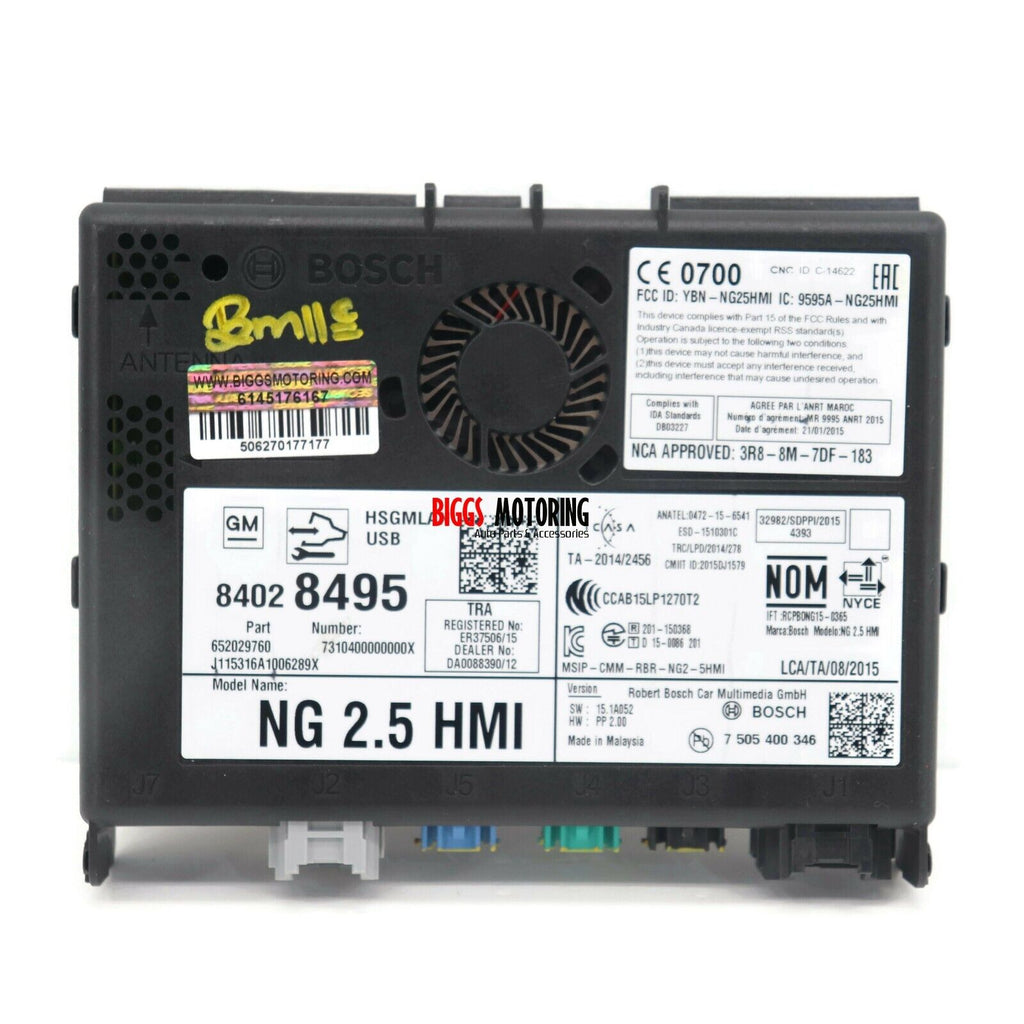 2016-2018 Chevy Buick Cadillac Human Machine Interface Module 2.5 8402