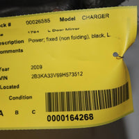 2006-2010 DODGE CHARGER  DRIVER LEFT SIDE POWER DOOR MIRROR BLACK
