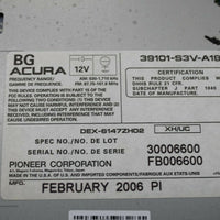 2004-2006 Acura MDX Trip Computer Radio 6 Disc Cd Player W/ Display Screen - BIGGSMOTORING.COM