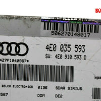 2004-2010 Audi A6 A8 Q7 Sirius Satellite Receiver Control Module 4E0 035 593 - BIGGSMOTORING.COM