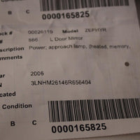 2006-2010 LINCOLN ZEPHYR DRIVER SIDE POWER DOOR MIRROR CHROME 26119