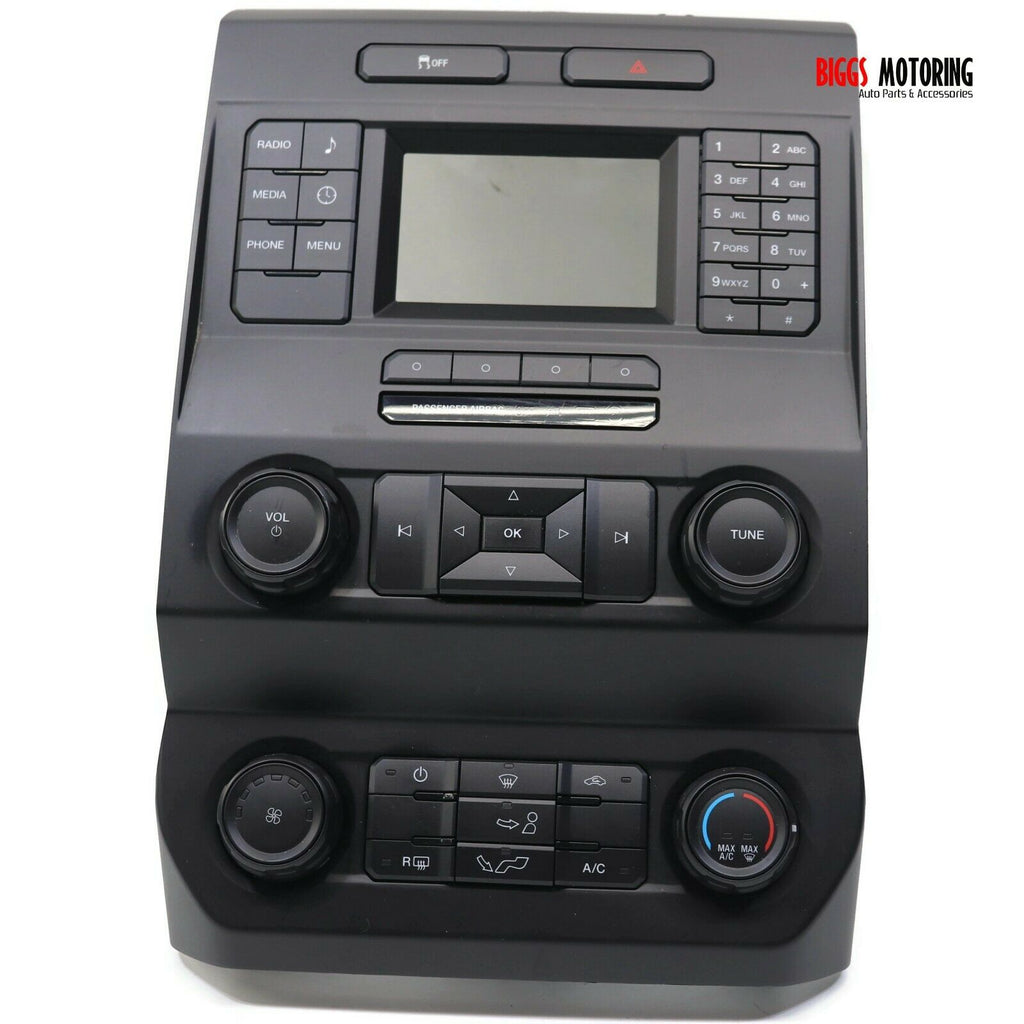 OEM 2019-2020 Ford F150 Radio Control Panel & AC Heater Controls - KL3T-18E243-CDC (Used)