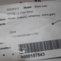 2004-2006 BMW 545I DRIVER LEFT SIDE POWER DOOR MIRROR GRAY - BIGGSMOTORING.COM
