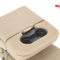 1999-2010 Ford F250 F350 Front Center Console Jump Seat W/ Cup Holder Tan - BIGGSMOTORING.COM
