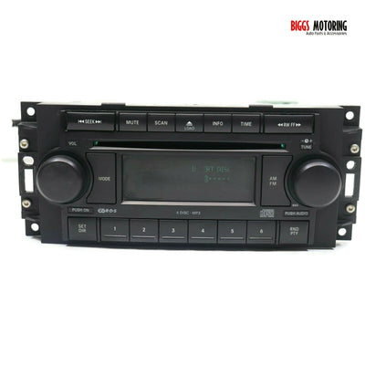 2004-2010 Dodge Jeep Chrysler Radio Stereo 6 Disc Changer Cd Player P05091175AB - BIGGSMOTORING.COM