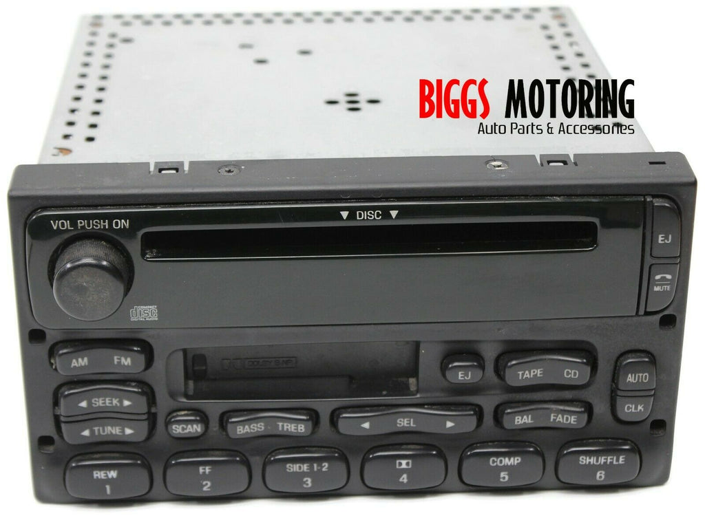 1998-2003 Ford F250 F350 Radio Stereo Cassette Cd Player YU3F-18C868-AA - BIGGSMOTORING.COM