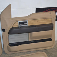 2009-2014 F150 LARIAT CREW CAB DOOR PANEL FOUR (4) PIECE COMPLETE SET OEM NICE