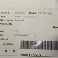 2001-2005 CHRYSLER PT CRUISER  PASSENGER RIGHT SIDE POWER DOOR MIRROR 22284 - BIGGSMOTORING.COM