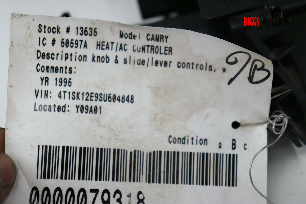1992-1996 Toyota Camry Ac Heater Climate Control Unit