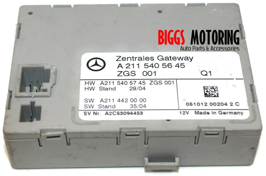 2003-2006 Mercedes Benz W211 E320 Central Gateway Control Module A 211 540 56 45 - BIGGSMOTORING.COM
