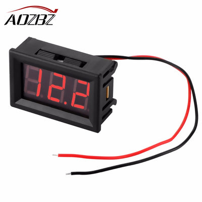High Quality Digital Voltmeter Red LED Panel with Two-wire Electrical Instruments Voltage Meters For Electromobile Motorcycle