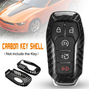 5 Button Carbon Fiber Car Remote Key Keyless Smart Key Cover Case For Ford for Mustang 2014 2015 2016 2017 2018