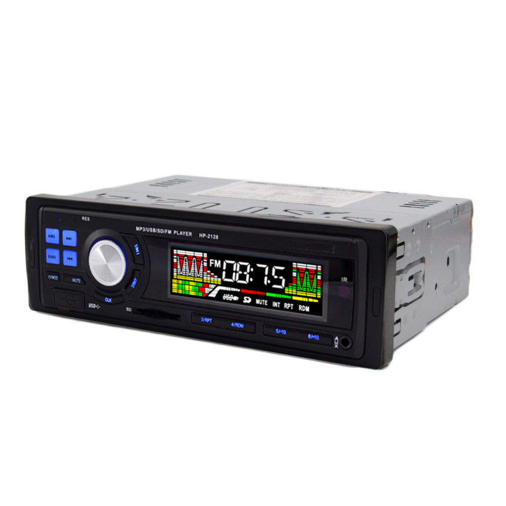 1 DIN12V 60W HP-2128 Car Radio Receiver USB Secure Digital Memory Card FM/AUX/Remote Car MP3 Player - BIGGSMOTORING.COM