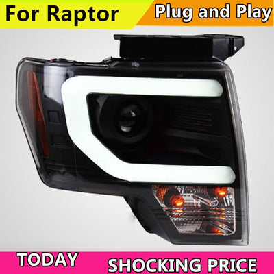 Car styling LED HID Rio LED headlights Head Lamp case for Ford Raptor F150 2008-2014 Bi-Xenon Lens low beam